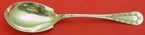 Tiffany & Co Daisy Sterling Silver Serving Spoon 8.5 Inch: Tiffany & Co Daisy Sterling Silver Serving Spoon 8.5 Inch This exquisite serving spoon is crafted by Tiffany & Co. and features the elegant Daisy pattern. Made from high-quality sterling silver, this