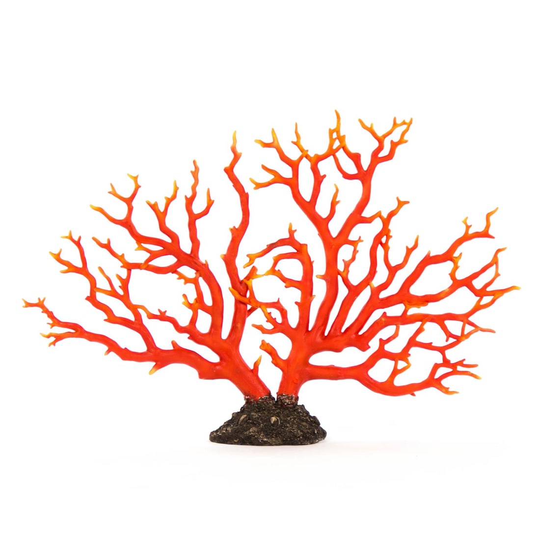 Zentique Coastal Style Red Coral Sculpture 20H 30W 5D: Zentique Coastal Style Red Coral Sculpture 20H 30W 5D Enhance your home decor with this stunning Vibrant Red Coral Sculpture. Crafted from durable poly resin, this coastal style sculpture captures the