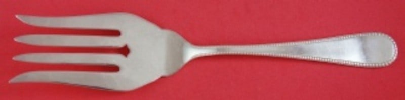 Wallace Italy Palatina Sterling Silver Cold Meat Fork 9 5/8 Inch Serving: Wallace Italy Palatina Sterling Silver Cold Meat Fork 9 5/8 Inch Serving This exquisite serving fork is part of the Palatina pattern by Wallace-Italy. Crafted from high-quality sterling silver, this c