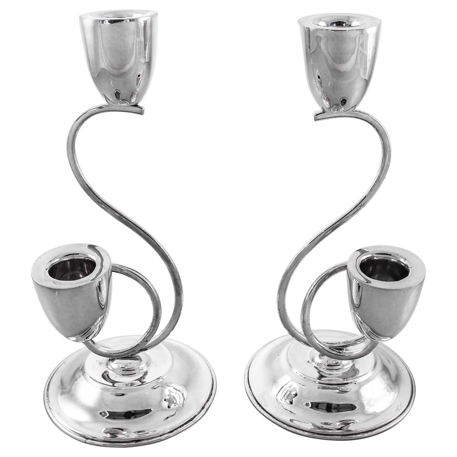 Vintage Sterling Silver Candelabra Set of 2 Midcentury 1952 Mexico (1 of 8)