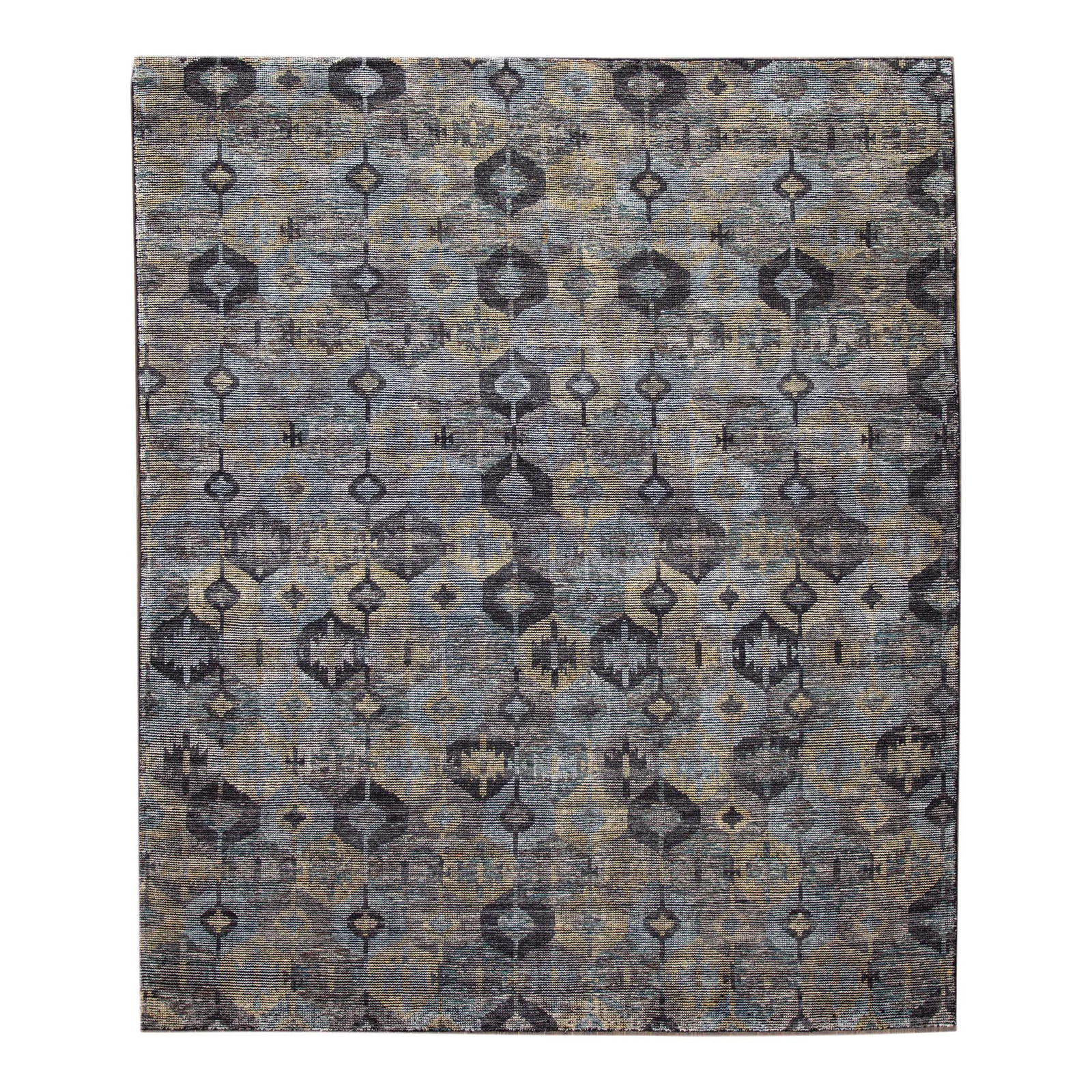 Handmade Gray Soumak Style Wool Rug with Geometric Design 8'3 x 10': Handmade Gray Soumak Style Wool Rug with Geometric Design 8'3 x 10' Enhance your space with this stunning Gray Modern Soumak Style Wool Rug, meticulously hand-knotted from premium wool. Featuring a di