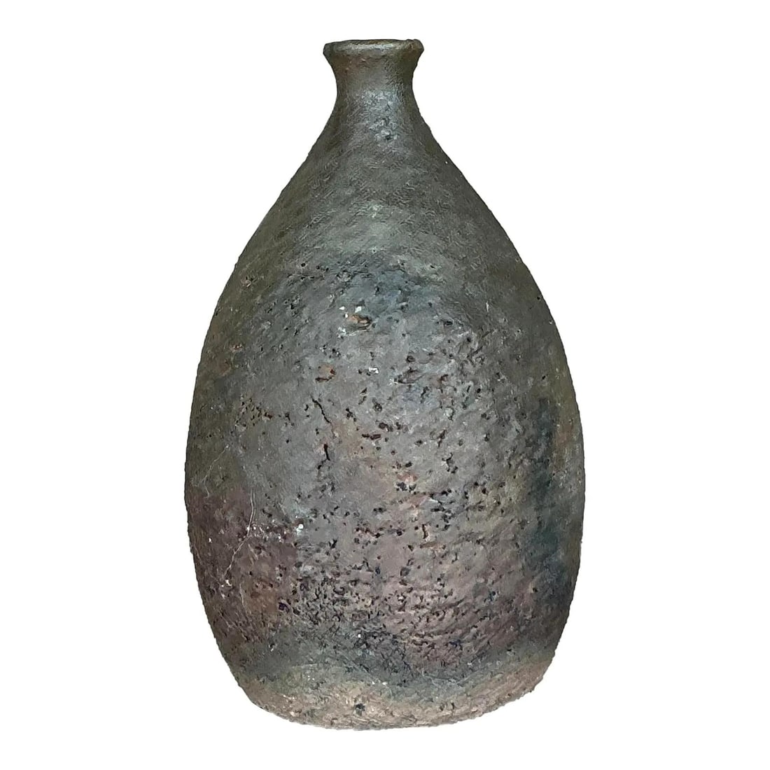 Vintage Boho Studio Pottery Vase Earthy Teardrop Design: Vintage Boho Studio Pottery Vase Earthy Teardrop Design This vintage studio pottery weed vase captures the essence of handcrafted artistry with its striking teardrop silhouette and richly textured sur