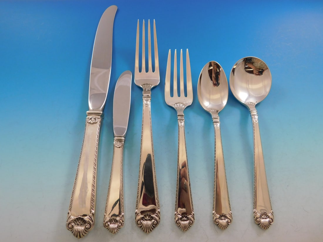 Tuttle Lamerie Sterling Silver Flatware Set Service for 10 - 66 Pieces: Tuttle Lamerie Sterling Silver Flatware Set Service for 10 - 66 Pieces Elevate your dining experience with this exceptional Lamerie by Tuttle Sterling Silver Flatware Set, featuring a complete service