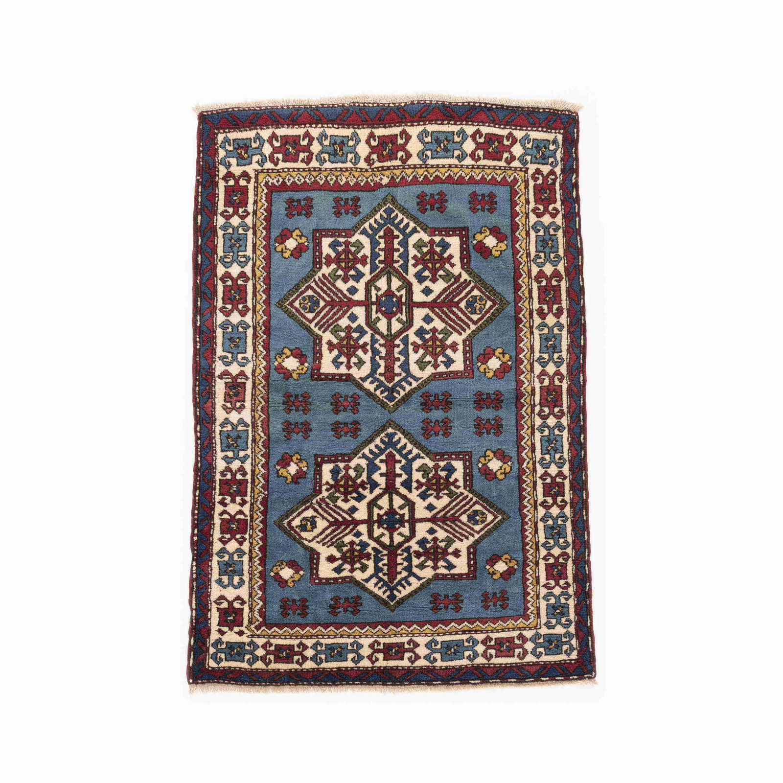 Authentic Kars Handmade Wool Carpet 51.6 x 76.4 Double Knots: Authentic Kars Handmade Wool Carpet 51.6 x 76.4 Double Knots Discover the charm of this authentic handmade Kars wool carpet, crafted with care and precision. Originating from Kars, this exquisite piec