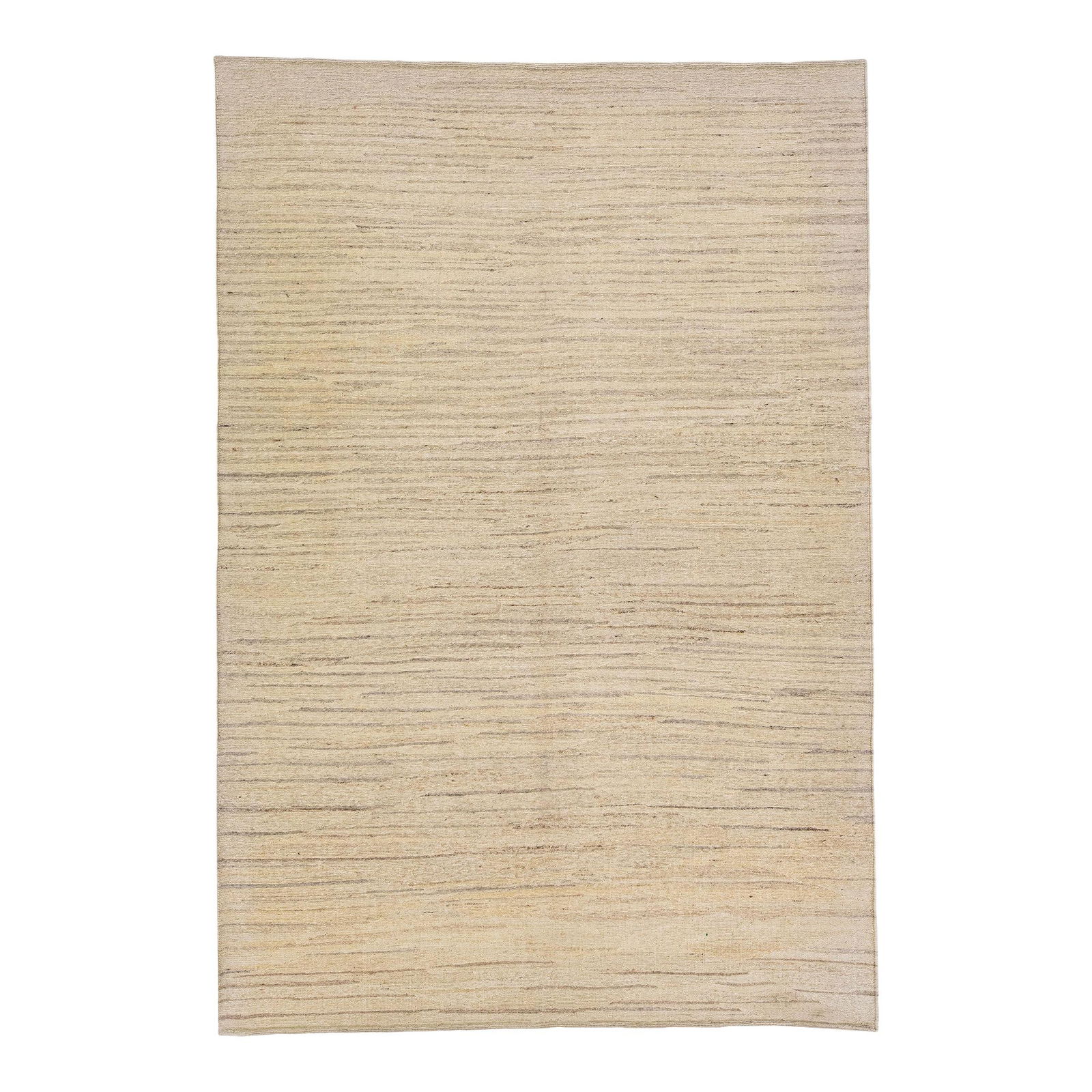 1960s Modern Kilim Beige Wool Rug 6'7 x 9'9 All-Over Design (1 of 7)