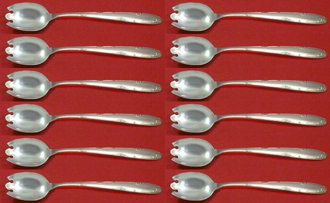 Towle Madeira Sterling Silver Ice Cream Forks Custom Set 12 pcs: Towle Madeira Sterling Silver Ice Cream Forks Custom Set 12 pcs This exquisite 12-piece set of Madeira ice cream dessert forks by Towle is crafted from high-quality sterling silver, ensuring durabilit