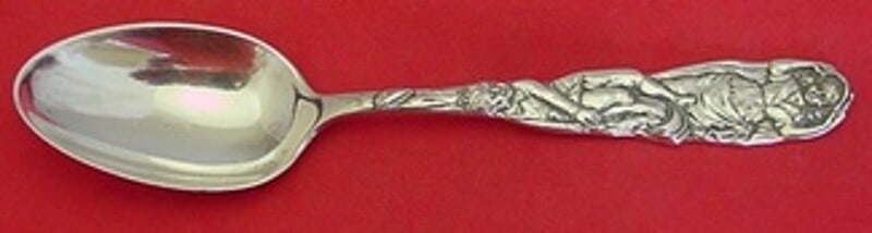 Tiffany & Co Nursery Rhyme Sterling Silver Junior Spoon Jack and Jill: Tiffany & Co Nursery Rhyme Sterling Silver Junior Spoon Jack and Jill This charming junior spoon by Tiffany & Co. features the beloved nursery rhyme characters Jack and Jill, making it a delightful ad