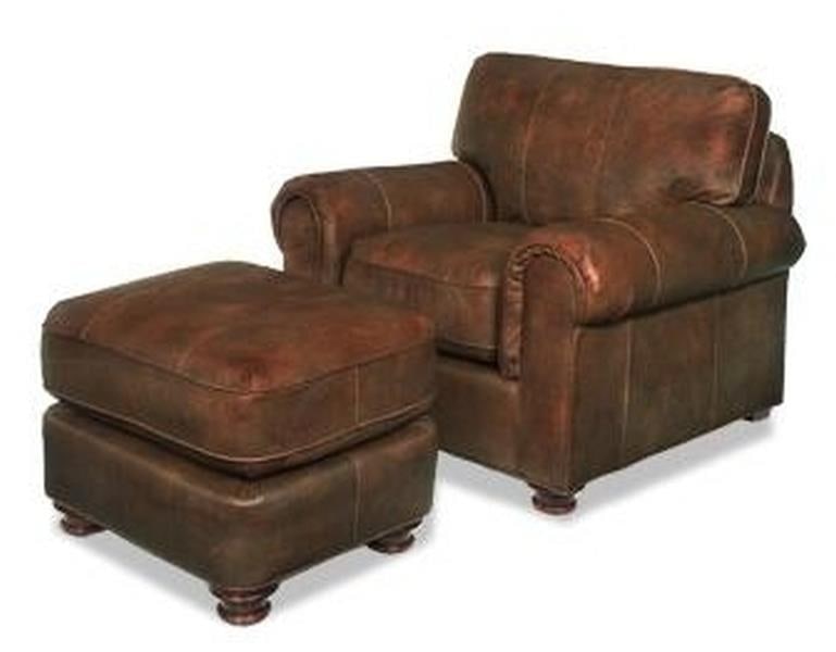 Handcrafted Leather Ottoman USA Brown Teak Rattan Bun Feet: Handcrafted Leather Ottoman USA Brown Teak Rattan Bun Feet Introducing a sophisticated leather ottoman, expertly hand-crafted in the USA. This elegant piece features a rich brown leather finish and is