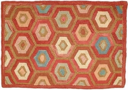 Vibrant Camp Gunny Hill Hand-Hooked Cotton Area Rug 108 x 144 Multi-Color: Vibrant Camp Gunny Hill Hand-Hooked Cotton Area Rug 108 x 144 Multi-Color Add a vibrant touch to your space with the Camp Gunny Hill Cotton Area Rug. This beautiful rug is hand-hooked and crafted from