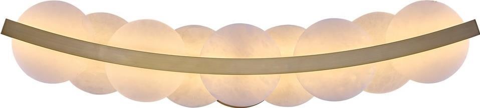 Kalco Meridian Winter Brass LED Wall Sconce 34H Dimmable: Kalco Meridian Winter Brass LED Wall Sconce 34H Dimmable Illuminate your space with the Exquisite Winter Brass LED Wall Light, a stylish addition to your indoor decor. This elegant wall sconce feature