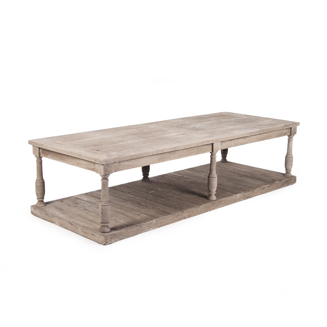 Zentique Florent Coffee Table Elm Plywood Chestnut Finish 71" (1 of 1)