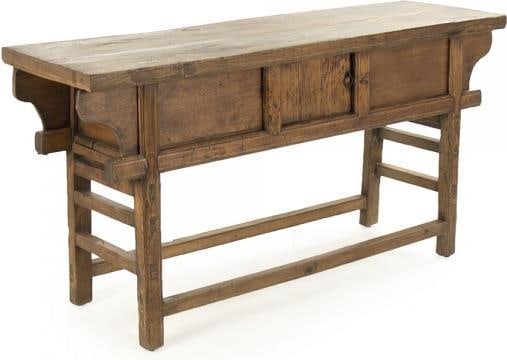 Zentique Vintage Style Wood Buffet Chestnut Finish 92.5": Zentique Vintage Style Wood Buffet Chestnut Finish 92.5" This vintage style wood buffet features a stunning chestnut finish, expertly crafted to bring an antique charm to any dining space. The buffet