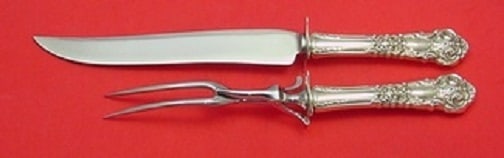 Reed & Barton French Renaissance Sterling Silver 2-Piece Carving Set: Reed & Barton French Renaissance Sterling Silver 2-Piece Carving Set This exquisite 2-piece roast carving set features the elegant French Renaissance pattern by Reed & Barton. Crafted from high-qualit