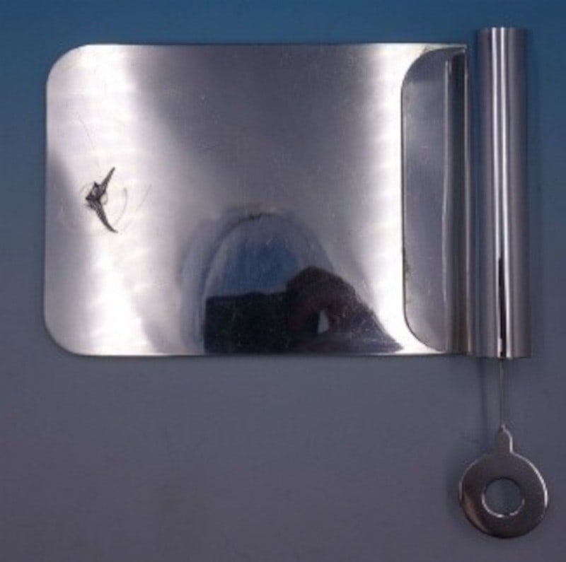 Sterling Silver Sardine Serving Tray 7 x 7 10.15 ozt: Sterling Silver Sardine Serving Tray 7 x 7 10.15 ozt This exquisite serving tray is crafted from high-quality sterling silver (.925) and designed specifically for serving sardines. Measuring 7" x 7" a