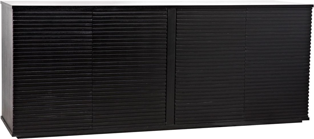 Stylish Noir Smith Mahogany Sideboard with Hand-Rubbed Black Finish: Stylish Noir Smith Mahogany Sideboard with Hand-Rubbed Black Finish This Elegant Smith Mahogany Sideboard combines functionality with timeless style, making it an ideal addition to any living space. C