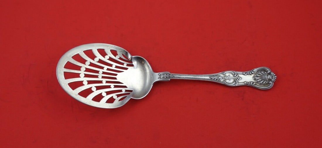 Dominick & Haff King Pattern Sterling Silver Tomato Server 8 inches: Dominick & Haff King Pattern Sterling Silver Tomato Server 8 inches Presenting the exquisite King Tomato Server by Dominick & Haff, a stunning piece crafted from high-quality sterling silver. Measurin
