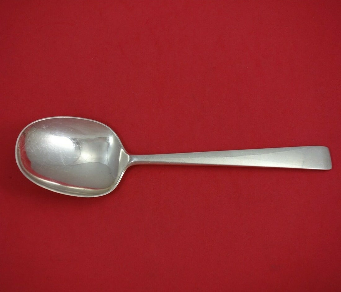 Georg Jensen Margrethe Sterling Silver Serving Spoon 8 3/8": Georg Jensen Margrethe Sterling Silver Serving Spoon 8 3/8" This elegant serving spoon from the Margrethe pattern by Georg Jensen is crafted from high-quality sterling silver. Measuring 8 3/8 inches,
