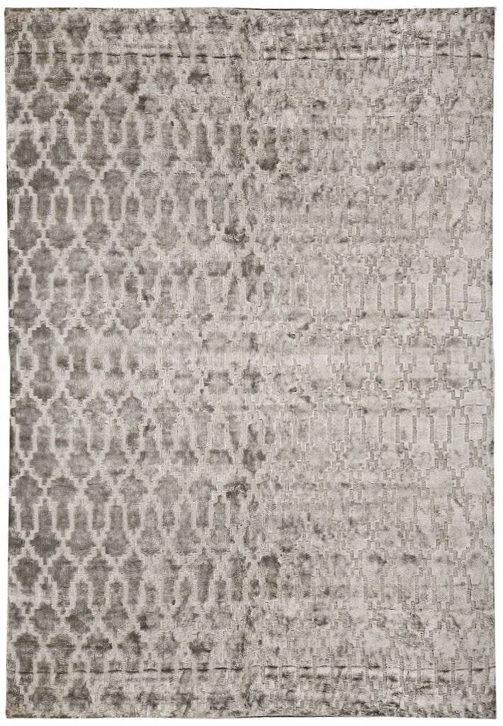 9 x 12 Handmade Bamboo Silk Rug Sage Taupe Gray Contemporary Design: 9 x 12 Handmade Bamboo Silk Rug Sage Taupe Gray Contemporary Design Free continental US Shipping Introducing the 9 x 12 Transitional Contemporary Rug, a luxurious addition to your home crafted from ba