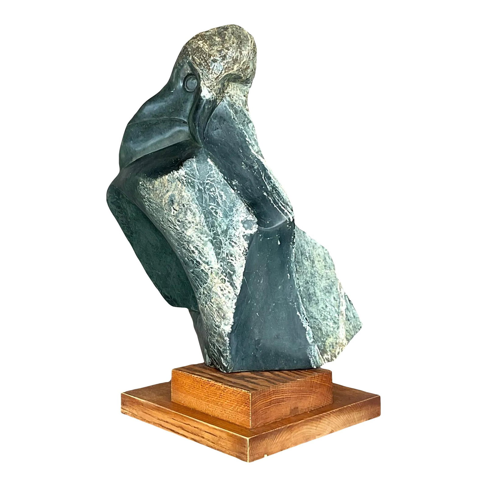 Vintage Mid 20th Century Boho Abstract Stone Sculpture 22" Tall: Vintage Mid 20th Century Boho Abstract Stone Sculpture 22" Tall Add a rustic charm to your decor with this Mid 20th Century Vintage Boho Abstract Stone Sculpture. This timeless piece showcases organic