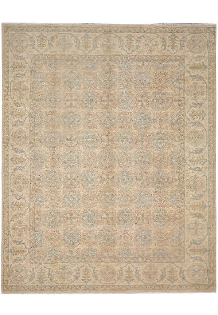 Handmade Zigler Chobi Rug 98 x 120 in Pakistan Finer Weave Wool: Handmade Zigler Chobi Rug 98 x 120 in Pakistan Finer Weave Wool Free continental US Shipping This handmade Zigler Chobi area rug from Pakistan features a finer weave and is crafted from dense natural
