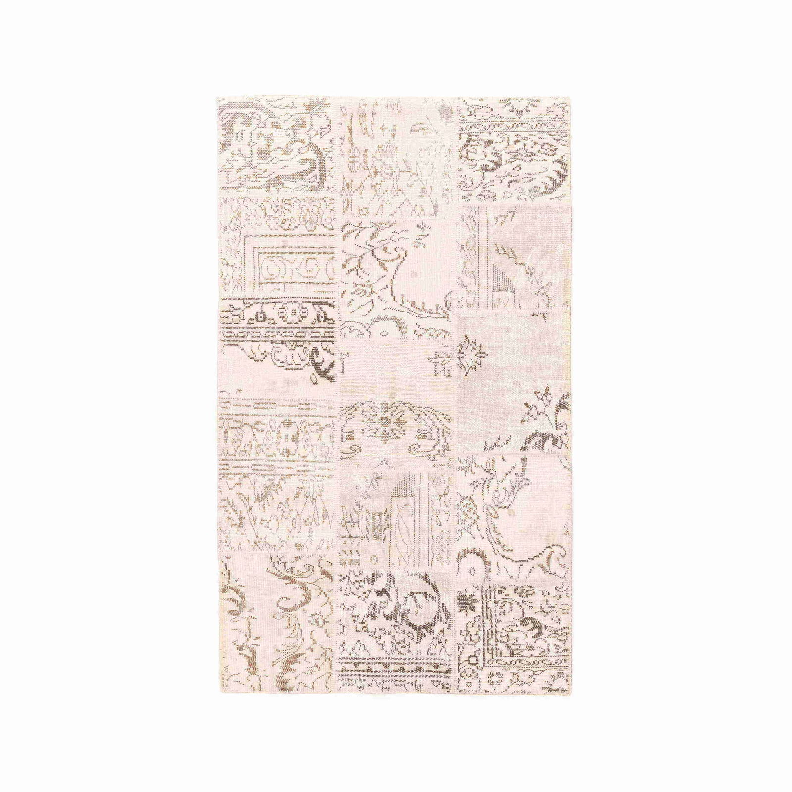 Authentic Handmade Patchwork Wool Carpet 47.2 x 78.7 Inches: Authentic Handmade Patchwork Wool Carpet 47.2 x 78.7 Inches This authentic handmade patchwork carpet is crafted from high-quality wool on wool, showcasing intricate designs through double knot weaving