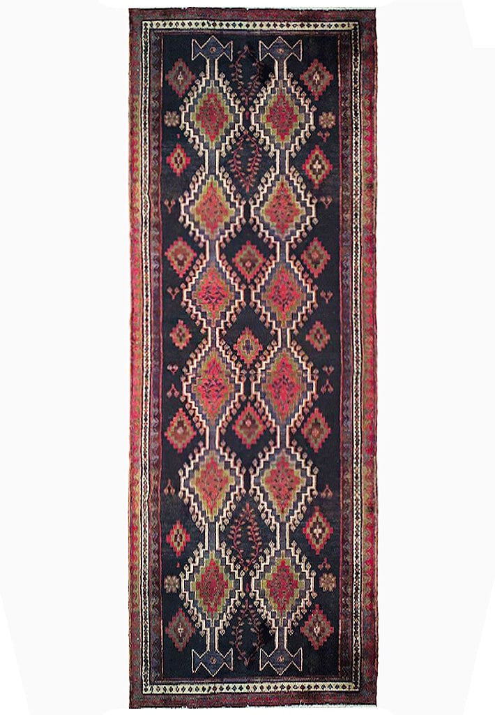 Salmon Semi-Antique Persian Hamadan Runner 4'10 x 9'5 Handmade Wool Rug: Salmon Semi-Antique Persian Hamadan Runner 4'10 x 9'5 Handmade Wool Rug Free continental US Shipping Enhance your home with the captivating Salmon Semi-Antique Persian Hamadan Runner, a handcrafted ma