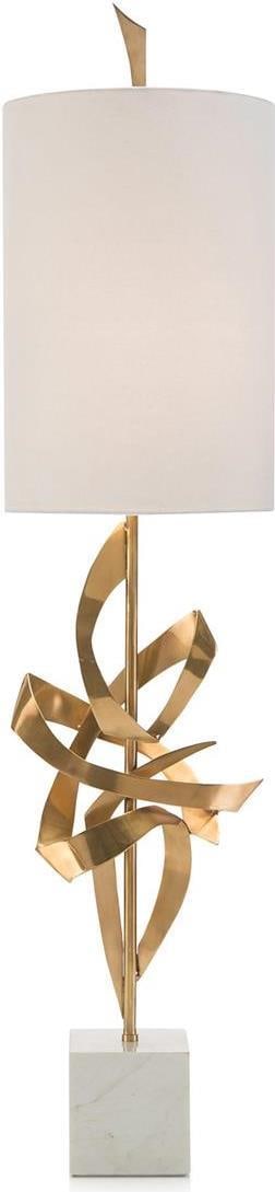 John-Richard Architectural Ribbon Table Lamp Brass Finish UL-Listed: John-Richard Architectural Ribbon Table Lamp Brass Finish UL-Listed Illuminate your space with the Architectural Ribbon Table Lamp, featuring a stunning brass finish and a modern design that complemen