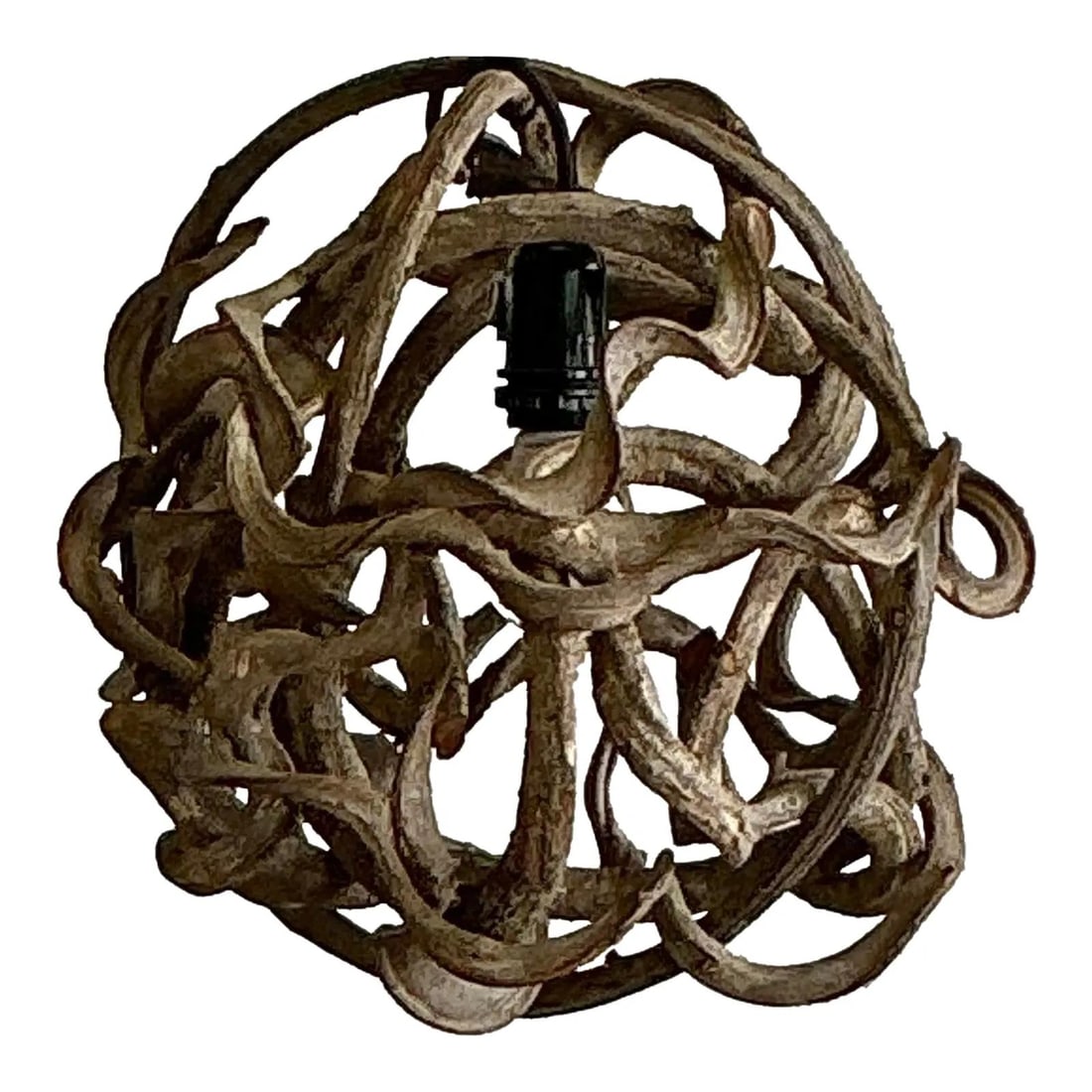 Vintage Boho Root Ball Pendant Lamp Natural Artistry 14.75": Vintage Boho Root Ball Pendant Lamp Natural Artistry 14.75" Explore the artistic allure of this vintage Boho small root ball lamp, an embodiment of natural craftsmanship. This one-of-a-kind pendant la