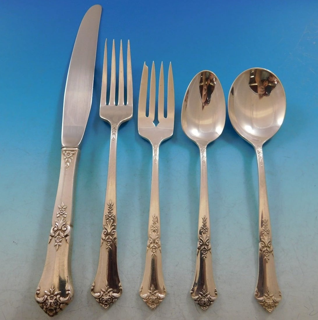 State House Stately Sterling Silver Flatware Set for 12 66 Pieces with Storage Chest: State House Stately Sterling Silver Flatware Set for 12 66 Pieces with Storage Chest Elevate your dining experience with the Stately by State House Sterling Silver Flatware Set, meticulously designed