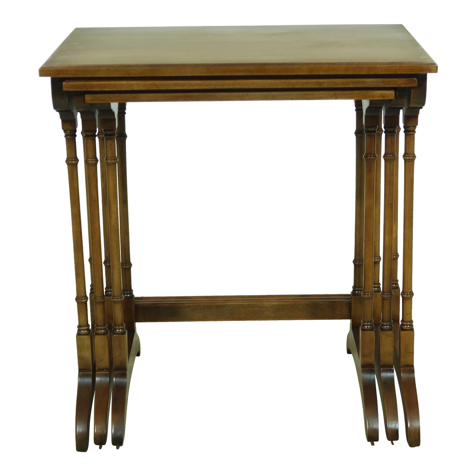 Statton 1981 Solid Cherry 3 Stack Nesting Tables Traditional Style (1 of 9)