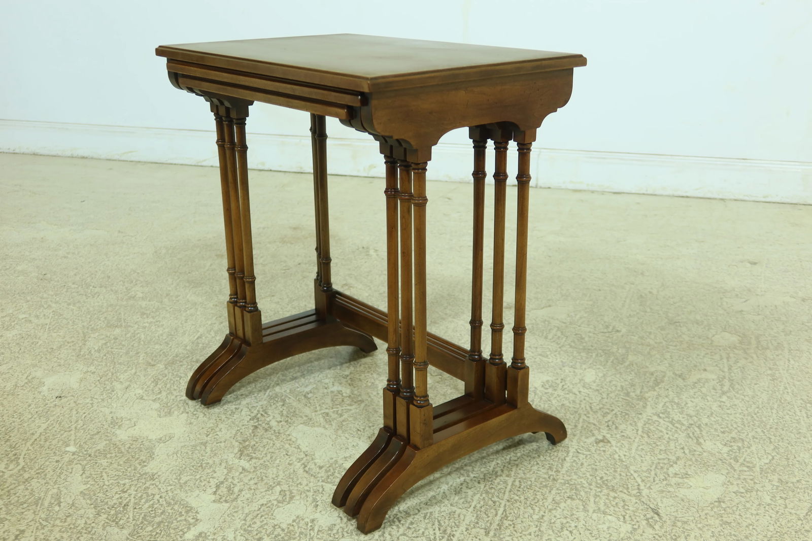 Statton 1981 Solid Cherry 3 Stack Nesting Tables Traditional Style - 3