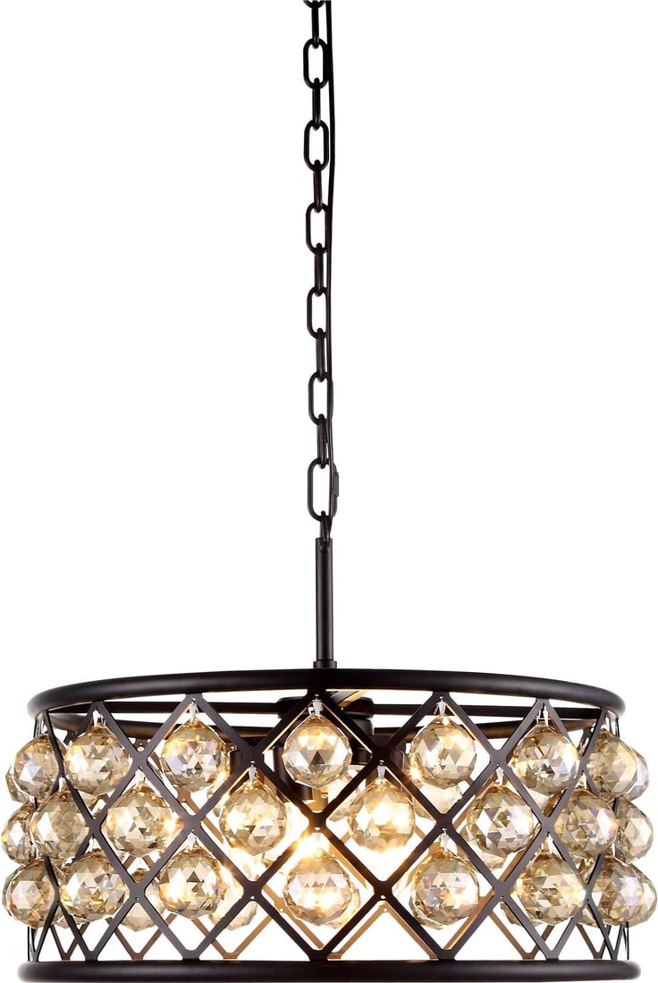 Elegant Lighting Madison Pendant Light Hollywood Regency Crystal Nickel Finish: Elegant Lighting Madison Pendant Light Hollywood Regency Crystal Nickel Finish Illuminate your space with the stunning Madison Pendant Light, a perfect fusion of elegance and style. This Hollywood Reg