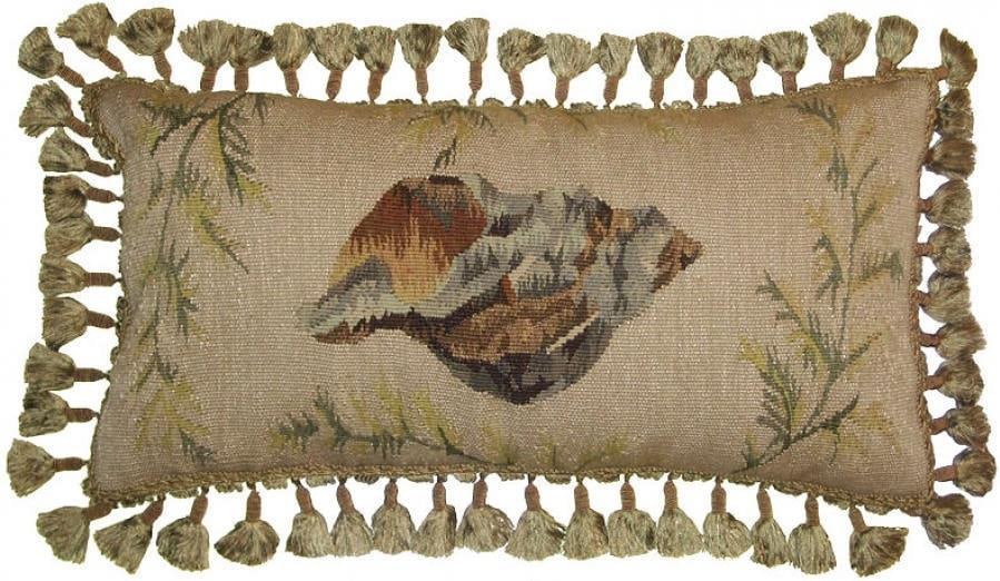 Provence Home Aubusson Velvet Throw Pillow Coastal Decor Seaweed Design: Provence Home Aubusson Velvet Throw Pillow Coastal Decor Seaweed Design Enhance your coastal decor with this elegant Aubusson throw pillow, meticulously crafted from hand-dyed velvet velour. This stun