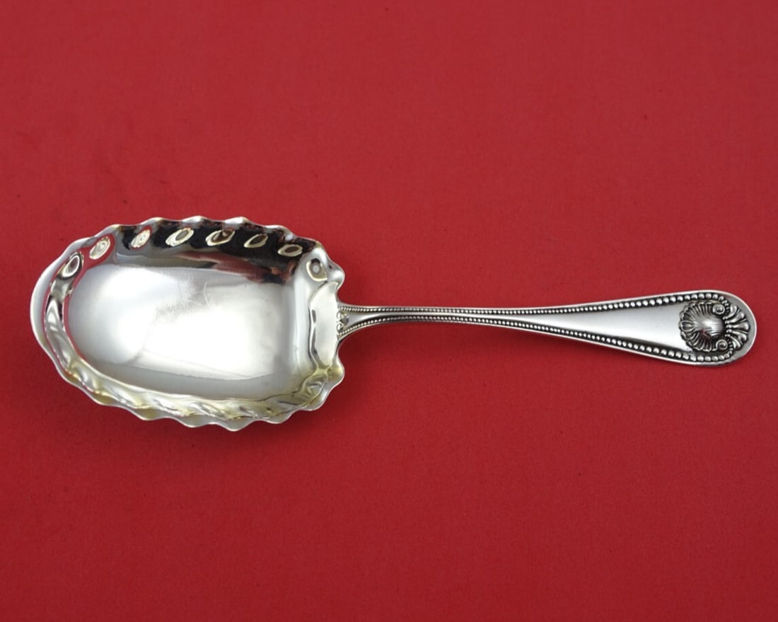 Whiting Sterling Silver Bead Preserve Spoon 7.25 inches Serving Silverware: Whiting Sterling Silver Bead Preserve Spoon 7.25 inches Serving Silverware This exquisite serving spoon is from the renowned Whiting brand, showcasing the elegant Bead pattern. Crafted from high-quali
