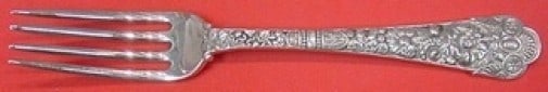 Gorham Cluny Sterling Silver Fork 6 3/4" Multi-Motif Design: Gorham Cluny Sterling Silver Fork 6 3/4" Multi-Motif Design This exquisite Cluny by Gorham sterling silver fork features a stunning multi-motif design and measures 6 3/4" in length. Crafted between 18