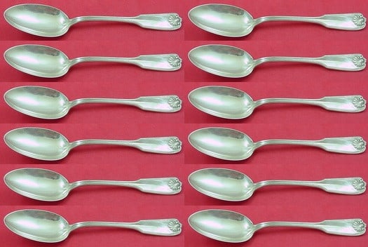 Towle Sterling Silver Teaspoon Set of 12 Benjamin Franklin 6 Inch: Towle Sterling Silver Teaspoon Set of 12 Benjamin Franklin 6 Inch This exquisite set of 12 teaspoons is crafted from sterling silver and features the elegant Benjamin Franklin pattern by Towle. Each s