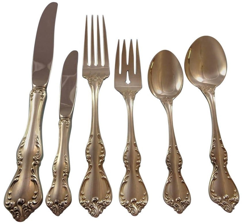 Towle Debussy Sterling Silver Flatware Set for 12 - 77 Pieces: Towle Debussy Sterling Silver Flatware Set for 12 - 77 Pieces This exquisite Debussy flatware set by Towle offers a stunning collection of 77 pieces crafted from high-quality sterling silver, designed