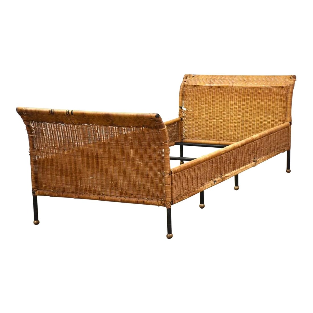 Francis Mair Mid-Century Modern Twin Daybed Metal Brown: Francis Mair Mid-Century Modern Twin Daybed Metal Brown Discover this stylish mid-century modern twin bed or daybed designed by Francis Mair. This versatile piece features a sleek metal construction i