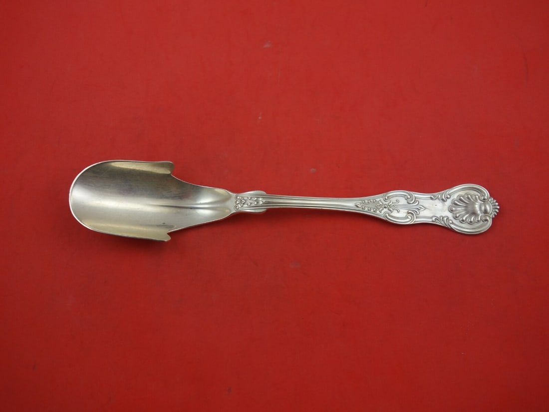 Rond & Crain Kings Pattern Sterling Silver Cheese Scoop c. 1890 8 1/4": Rond & Crain Kings Pattern Sterling Silver Cheese Scoop c. 1890 8 1/4" This exquisite cheese scoop is a fine example of the Kings pattern by Rond & Crain, crafted from high-quality sterling silver. Da