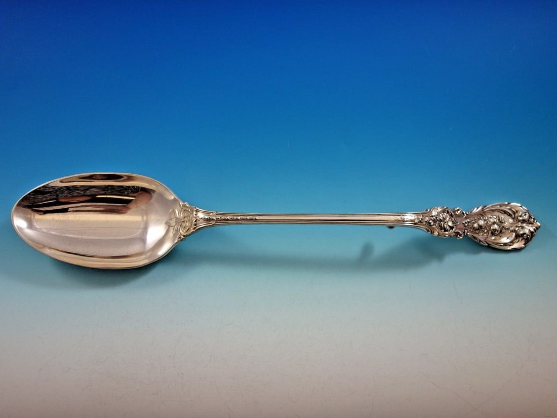 Reed & Barton Francis I Sterling Silver Stuffing Spoon 14" with Button: Reed & Barton Francis I Sterling Silver Stuffing Spoon 14" with Button This impressive 14" stuffing spoon from the Francis I pattern by Reed & Barton is crafted from high-quality sterling silver. Desi