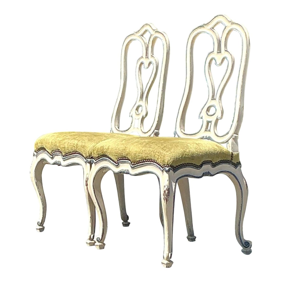 Set of 2 Vintage Regency Niermann Weeks Queen Anne Dining Chairs (1 of 10)