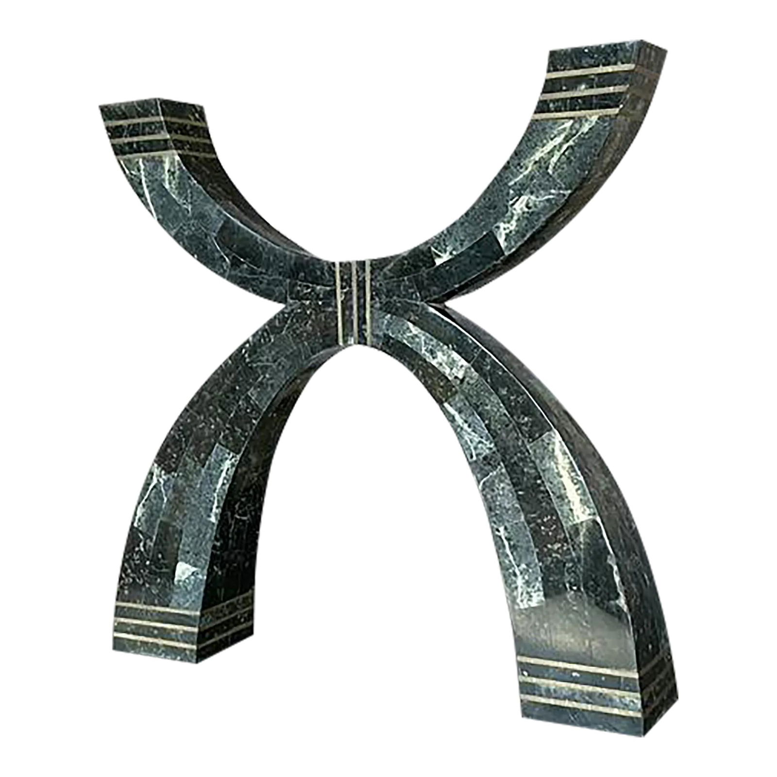 Vintage Casa Bique Tessellated Stone Bronze Candelabra 17.25": Vintage Casa Bique Tessellated Stone Bronze Candelabra 17.25" Elevate your decor with this exquisite vintage Casa Bique tessellated stone and bronze candelabra. Showcasing a bold, geometric design cra