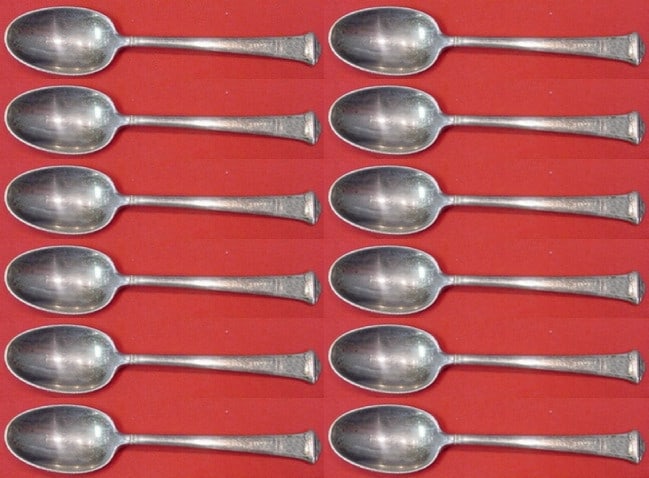 Tiffany & Co. Windham Sterling Silver 12-Piece Demitasse Spoon Set: Tiffany & Co. Windham Sterling Silver 12-Piece Demitasse Spoon Set This exquisite 12-piece set of Windham demitasse spoons by Tiffany & Co. showcases the elegance of sterling silver craftsmanship. Eac