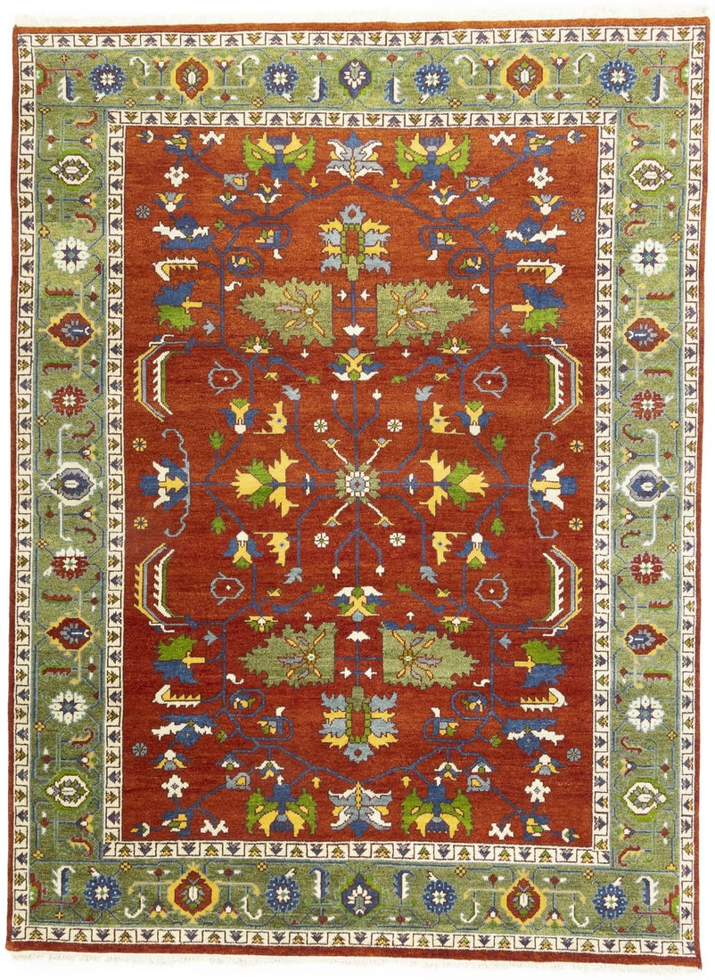 Rare Floral Heriz Serapi Wool Oriental Rug 8'9 x 11'9 Handmade Eco-Friendly: Rare Floral Heriz Serapi Wool Oriental Rug 8'9 x 11'9 Handmade Eco-Friendly Enhance your living space with this rare floral Heriz Serapi wool oriental rug, featuring a traditional design that seamless