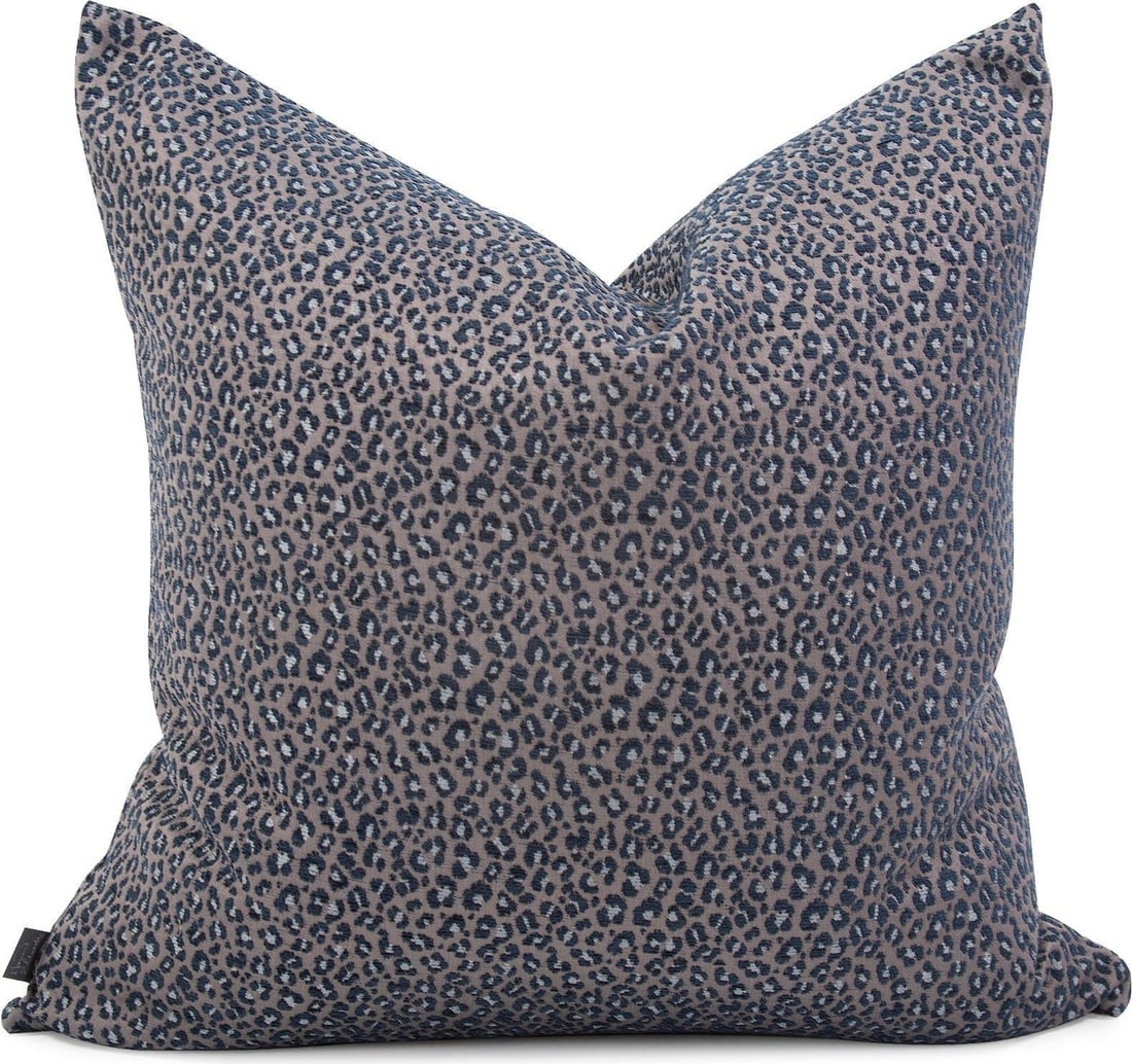 Howard Elliott 24x24 Indigo Blue Lynx Pillow with Hidden Zipper: Howard Elliott 24x24 Indigo Blue Lynx Pillow with Hidden Zipper Enhance your home decor with this elegant 24x24 Indigo Blue Lynx Pillow. Crafted with a hand-finished design, it features a hidden zippe