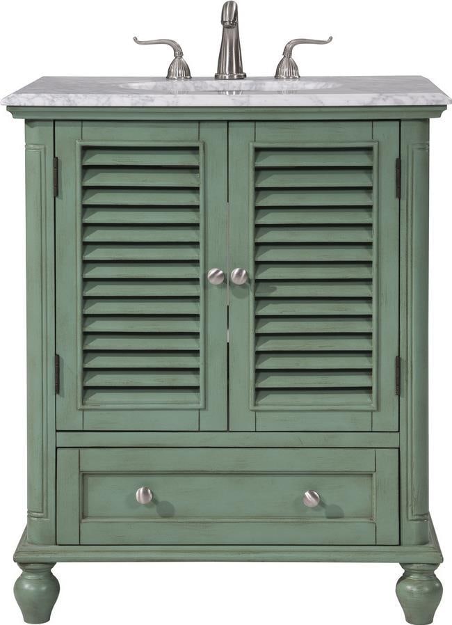 Elegant Lighting Mint Solid Wood Bathroom Vanity 36H 30W 22D: Elegant Lighting Mint Solid Wood Bathroom Vanity 36H 30W 22D This Vintage Style Mint Wood Vanity is a stunning addition to any bathroom, showcasing a beautiful vintage mint finish that complements con