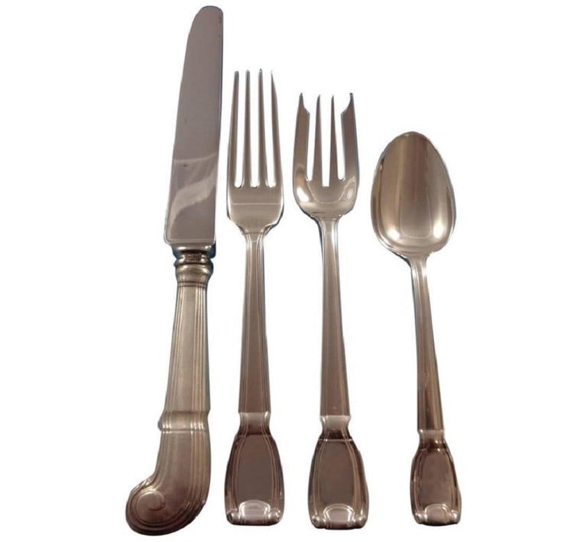 Tiffany & Co. Castilian Sterling Silver Flatware Set 51 Pieces for 12: Tiffany & Co. Castilian Sterling Silver Flatware Set 51 Pieces for 12 Experience the elegance of the Castilian pattern by Tiffany & Co., a stunning sterling silver flatware set designed for 12. Each p