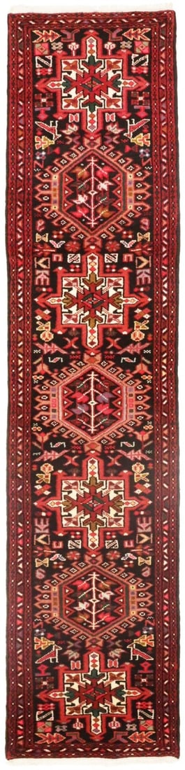 Vintage Hand-Knotted Wool Runner Rug 2'1 x 9'2 Geometric Design: Vintage Hand-Knotted Wool Runner Rug 2'1 x 9'2 Geometric Design Enhance your space with this one-of-a-kind vintage runner rug, perfect for narrow hallways or kitchens. Measuring 2'1" x 9'2", this hand