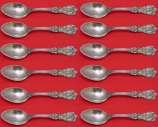 Reed and Barton Francis I Sterling Silver Teaspoon Set of 12 5 7/8 Inch: Reed and Barton Francis I Sterling Silver Teaspoon Set of 12 5 7/8 Inch Enhance your dining experience with this exquisite set of 12 teaspoons from the prestigious Francis I pattern by Reed and Barton