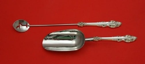 Reed & Barton El Greco Sterling Silver Bar Set 2pc Custom Made: Reed & Barton El Greco Sterling Silver Bar Set 2pc Custom Made Elevate your barware collection with this exquisite 2-piece custom-made bar set in the elegant El Greco pattern by Reed & Barton. Crafted